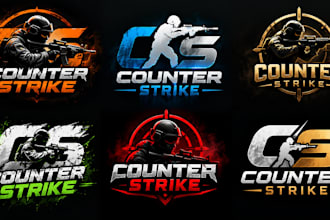 design a professional, gaming, esports, tactical, or gamer counter strike logo