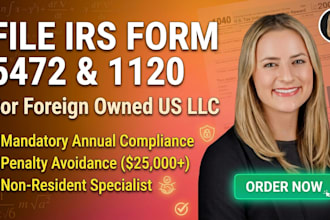 file irs form 5472 and pro forma 1120 for foreign owned US llc