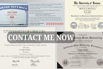 do urgent college diploma, high school transcript, university degree certificate