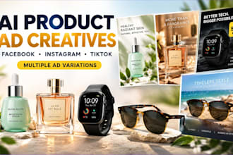 create ai product ad creatives for facebook instagram tiktok ads
