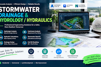 design stormwater drainage, hydrology and hydraulic systems