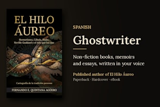 ghostwrite your nonfiction book or memoir in spanish