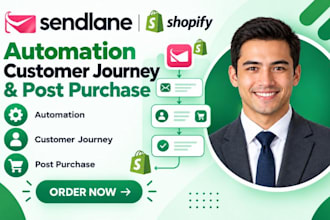 setup sendlane shopify automation customer journey and post purchase