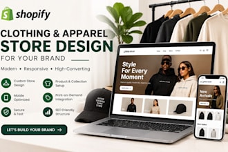 clothing store design apparel shopify store design shopify print on demand