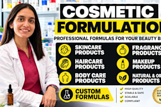 develop compliant formulations, skincare, cosmetic products and cosmetic formula