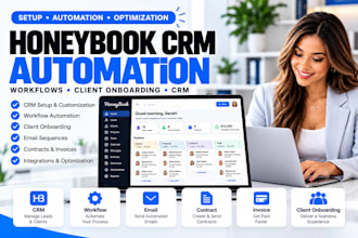 set up and automate your honeybook crm, workflows and client onboarding