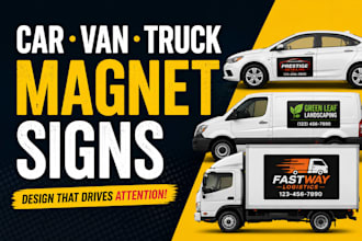 design professional car van truck vehicle magnet signs