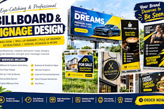 billboard signage banner design yard sign roll up banner signboard retractable