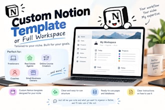 create niche specific notion templates