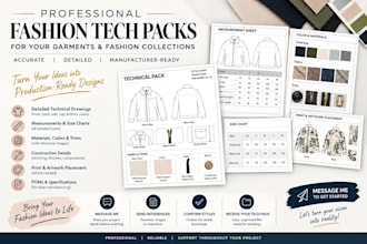 design handbag, bag, accessory tech packs for manufacturings
