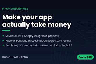 set up in app subscriptions and paywall with revenuecat