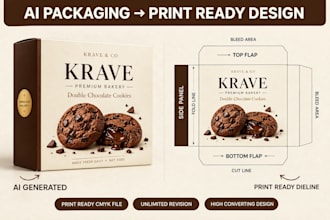convert ai packaging design to print ready vector dieline