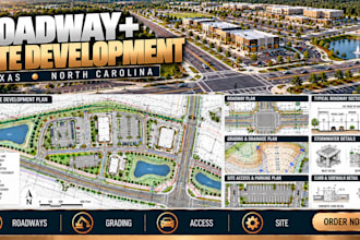 create roadway and site development plans in texas, north carolina