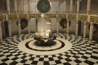 create a textured 3d game environment and props