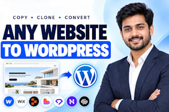 convert lovable, wix, replit, durable, hostinger ai websites to wordpress