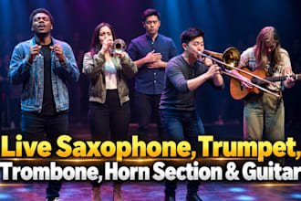 record live saxophone, trumpet, trombone, horn section and guitar