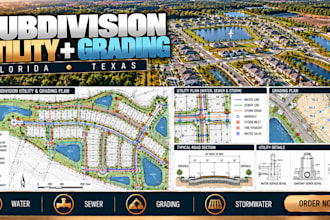 design subdivision utility and grading plans in florida, texas