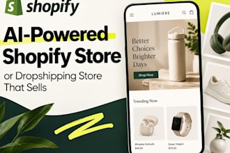 build a profitable ai shopify dropshipping store or shopify website
