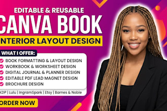 design an editable canva ebook, workbook, or lead magnet