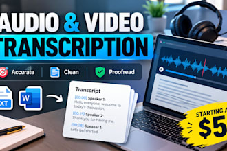 transcribe audio and video into accurate text