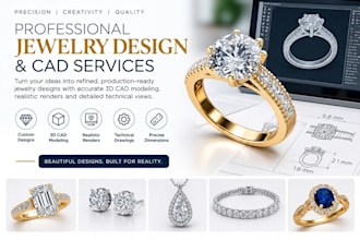 design jewelry products, diamond rings, pendants, earrings and custom jewelry