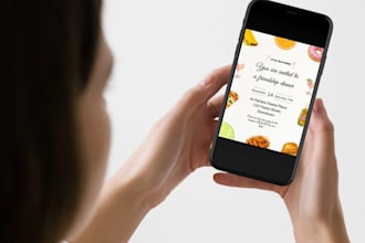 design custom birthday invitation or thanksgiving card