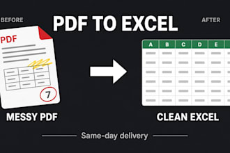 convert PDF to excel and clean your spreadsheet