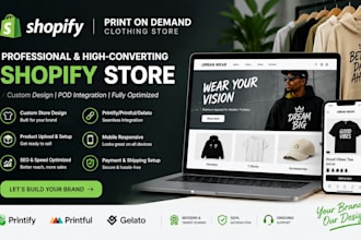 design shopify print on demand clothing store design apparel shopify store
