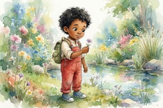 children story book illustration children story children story book illustration