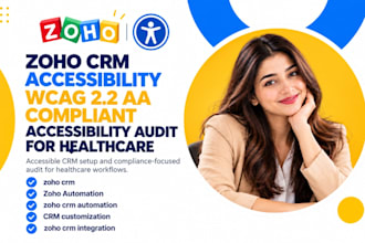 zoho CRM accessibility wcag 2 2 aa compliant, accessibility audit for healthcare