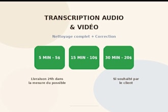 je vais transcrire vos audios et vidéos en texte