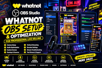 setup and optimize obs studio for professional whatnot live selling