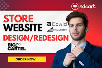 build big cartel shift4shop ecwid bigcommerce store website design or redesign