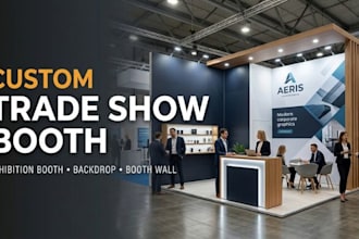 custom trade show booth exhibition trade booth backdrop banner design booth wall