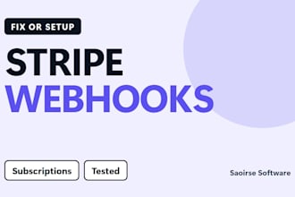 fix or integrate stripe webhooks and subscriptions