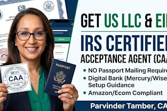 set up US llc, ein, and itin as an official irs caa