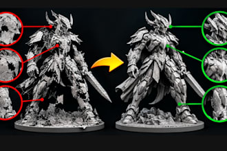 fix and repair stl files for 3d printing, mesh repair and modification