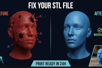 fix and repair stl files for 3d printing, mesh repair and modification