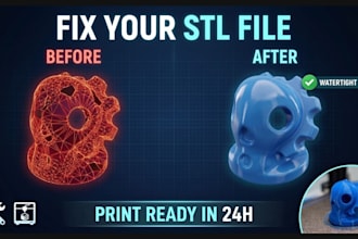 fix and repair stl files for 3d printing, mesh repair and modification