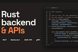 build fast rust backend services and apis