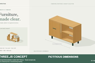 model your furniture or partition component in sketchup