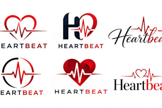 design a professional, medical, healthcare, cardiology, heart, heartbeat logo