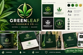design a professional cannabis logo and branding