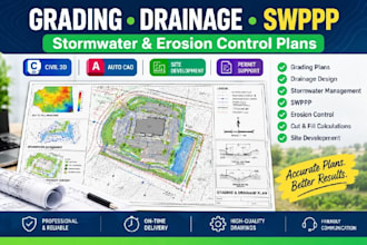 design grading drainage stormwater swppp and erosion control plans