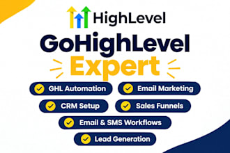 gohighlevel expert, ghl crm, funnel, landing page, set up