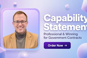create a professional capability statement for government contracts