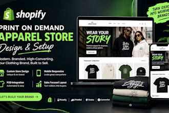 design shopify print on demand apparel shopify store clothing shopify store