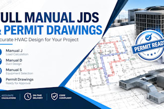 do full hvac manual jds calculations and permit drawings