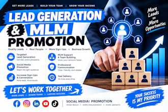 do MLM link promotion, MLM leads generation, MLM page sales funnel conversion