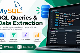 write sql queries and extract data from mysql databases